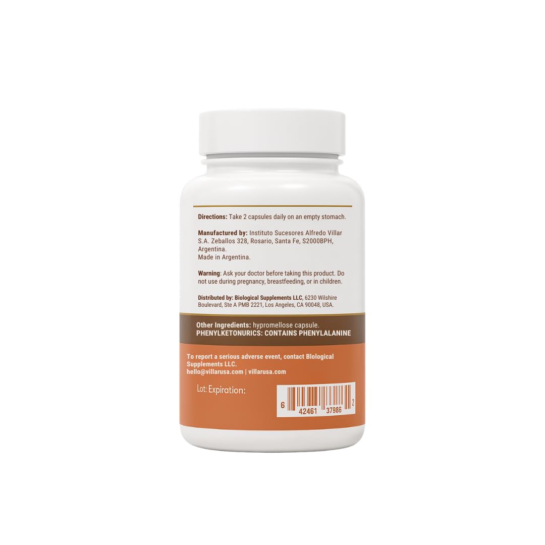 Nootropic Brain Supplement – Grass-Fed Bovine Brain Peptides for Focus, Memory & Mental Clarity – Ancestral Cognitive Support – Argentine Pasture-Raised, Non-GMO – 60 Capsules VILLAR BIOTECH uk supplements