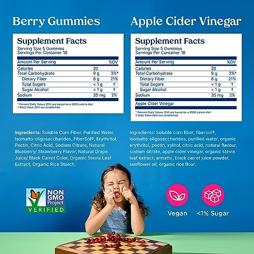 Poop Like a Champion Super Fiber Gummies 6g Fiber - Apple Cider Vinegar & Berries 2 Flavors Poop Like a Champion uk supplements