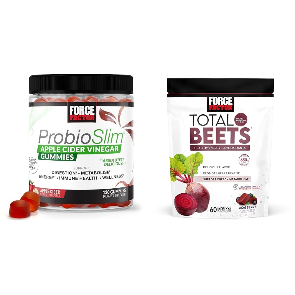 Force Factor ProbioSlim Apple Cider Vinegar Gummies with Organic, LactoSpore Probiotics Force Factor uk supplements