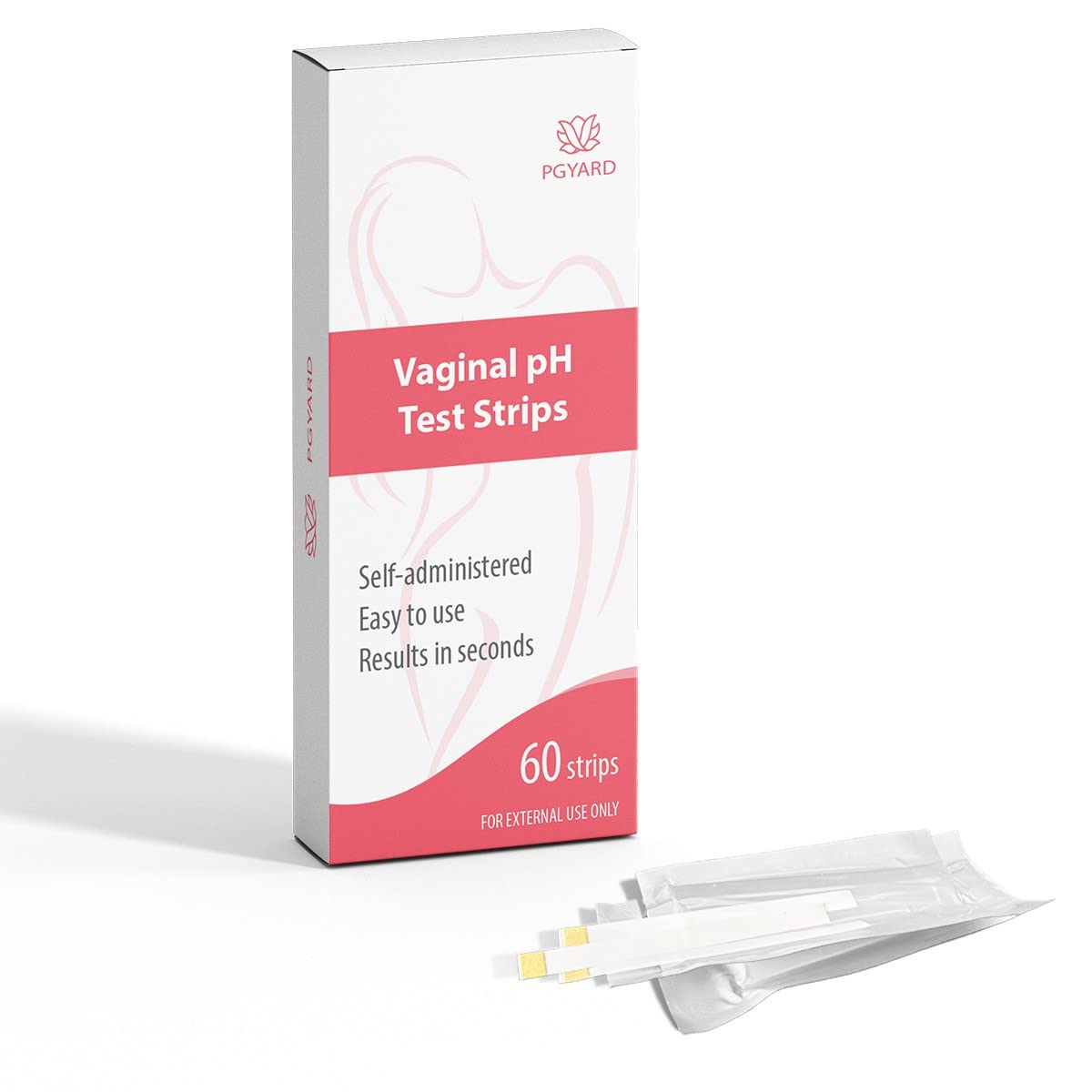 [60 Pack] PGYARD Vaginal Health pH Test Strips, Feminine pH Test, Value Pack PGYARD uk supplements