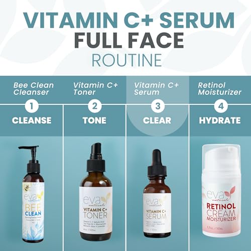 Eva Naturals Vitamin C Face Serum With Hyaluronic Acid - Anti Aging Serum Eva Naturals uk supplements