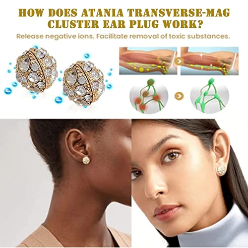 Dorina Ear Acupressure Magnetherapy Detoxi Earrings Set,Magnetic Lymphatic Cubic Zirconia Atiptu uk supplements