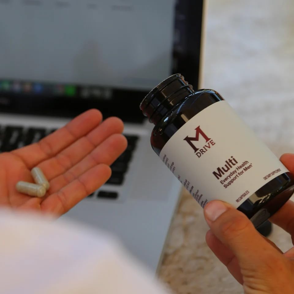 Mdrive Multivitamin for Men, Daily Multivitamin - Immune Health Support from Zinc, Selenium, Manganese & Vitamin D, Enzymes for Digestive Support, CoQ10 for Energy and Vitamin K2, 90 Capsules Mdrive uk supplements