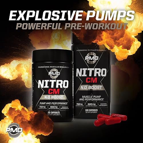 PMD Sports Nitro cm - Nitric Oxide with Agmatine Pre Workout Supplement - Muscle PMD uk supplements