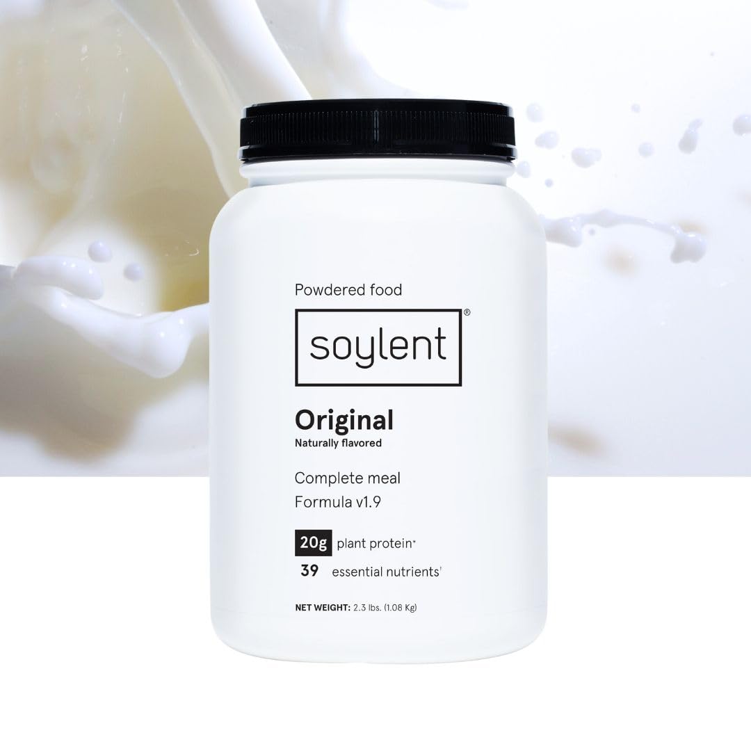 Soylent Complete Nutrition Gluten-Free Vegan Protein Meal Replacement Powder, Original, 36.8 Oz Soylent uk supplements