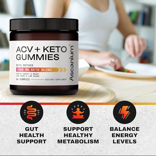 Ascanium Keto ACV Gummies 1500mg - Low-Sugar & Low-Carbs Apple Ascanium uk supplements