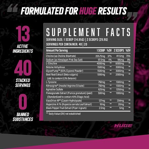 Huge Supplements Pump Serum, Stim Free Pre Workout and Nitric Oxide Booster Huge Supplements uk supplements