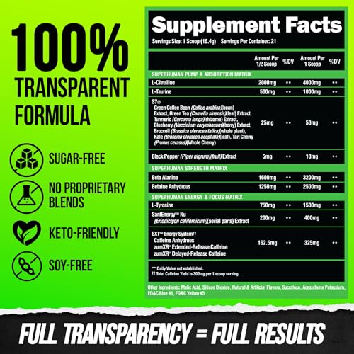 ALPHA LION Superhuman Pre Workout Powder, Beta Alanine, L-Taurine & Tri-Source Caffeine ALPHA LION uk supplements