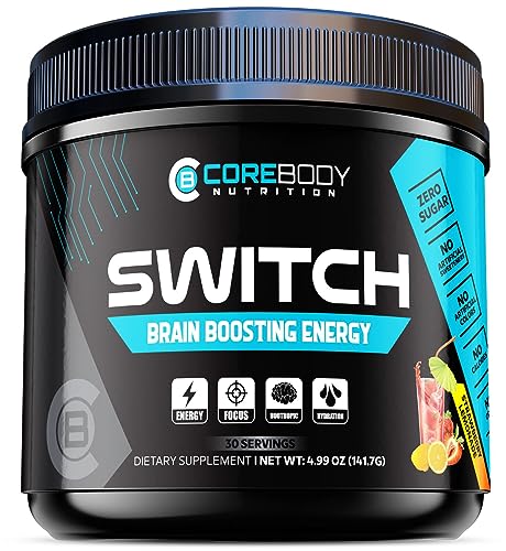 Switch, Brain Boosting Nootropic Energy Supplement, Increase Mental Focus & Cognitive CoreBody Nutrition uk supplements