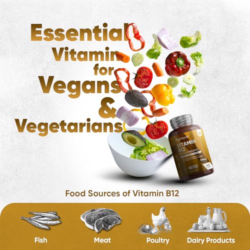 Vitamin B12 Tablets High Strength – 1000mcg Vegan B12 Supplement – 450 Pure Methylcob WeightWorld uk supplements