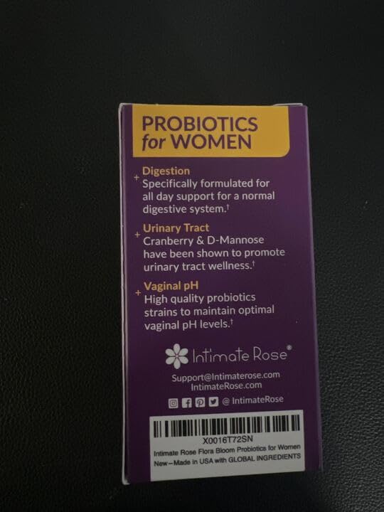 Intimate Rose Combo Pack! Flora Bloom Probiotics for Women (One Bottle) and Boric Balance Boric Acid Intimate Rose uk supplements