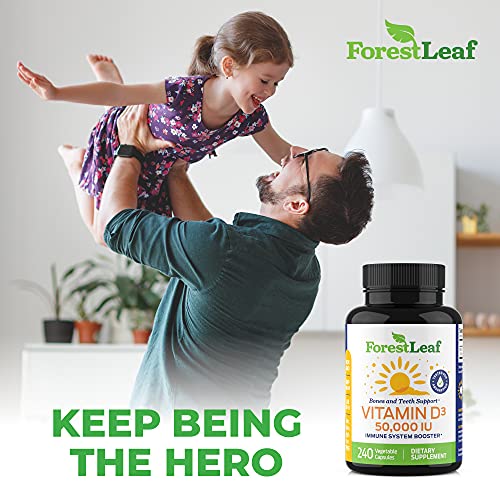 ForestLeaf - Vitamin D3 IU Weekly Supplement (50,000 IU - 240 Count) ForestLeaf uk supplements