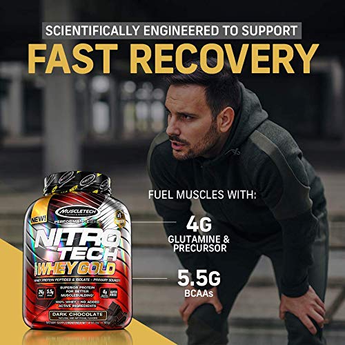 MuscleTech NitroTech 100% Whey Gold Protein Powder, Build Muscle Mass, Whey Isolate Protein Powder Muscletech uk supplements