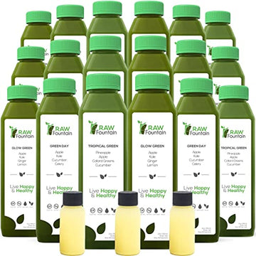 Raw Fountain 7 Day Green Juice Cleanse, All Natural Raw, Vegan Detox, Cold Pressed Raw Fountain uk supplements