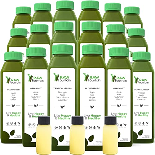 Raw Fountain 7 Day Green Juice Cleanse, All Natural Raw, Vegan Detox, Cold Pressed Raw Fountain uk supplements