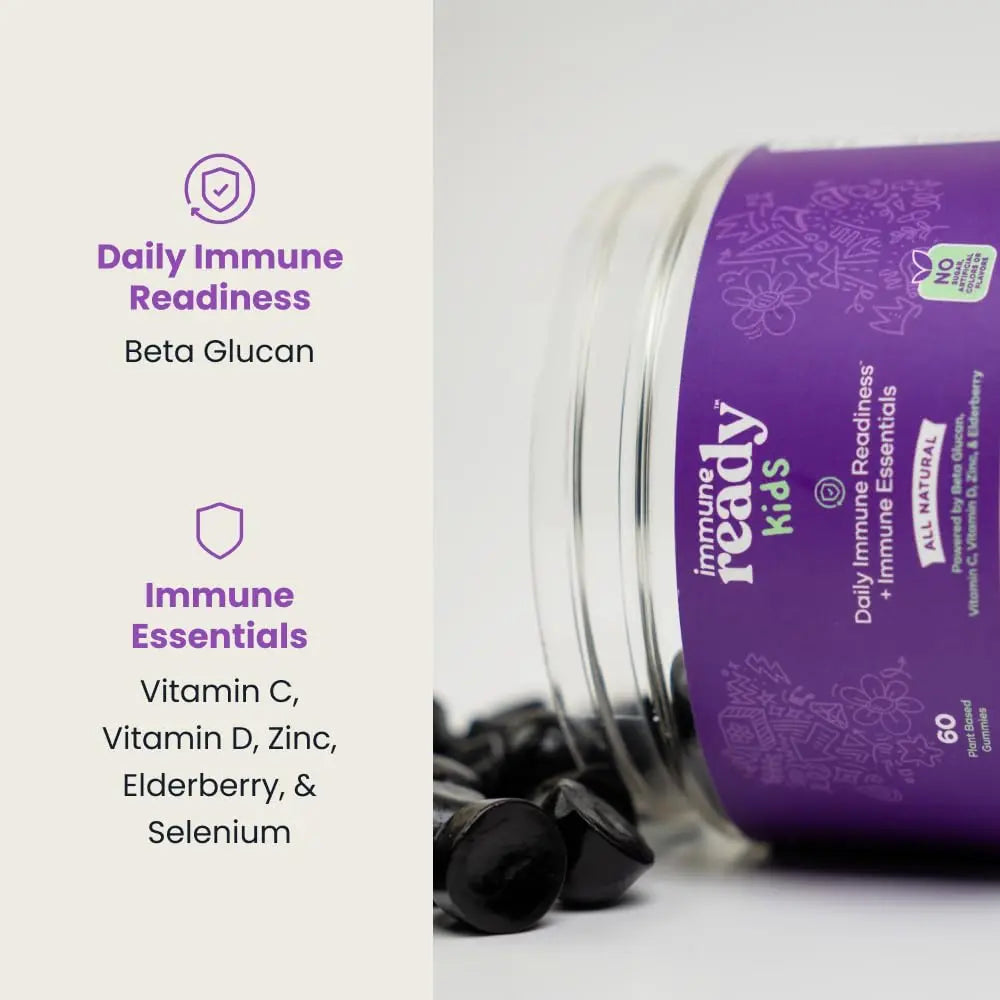 Immune Ready™ Kids Multivitamin Gummies – Mixed Berry Flavor – Sugar-Free Daily Kids Immune Support with Beta Glucan, Elderberry Immune Ready uk supplements