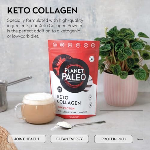 Planet Paleo Keto Collagen Powder (220g, 22 Servings) - Grass-Fed, High Protein Planet Paleo uk supplements