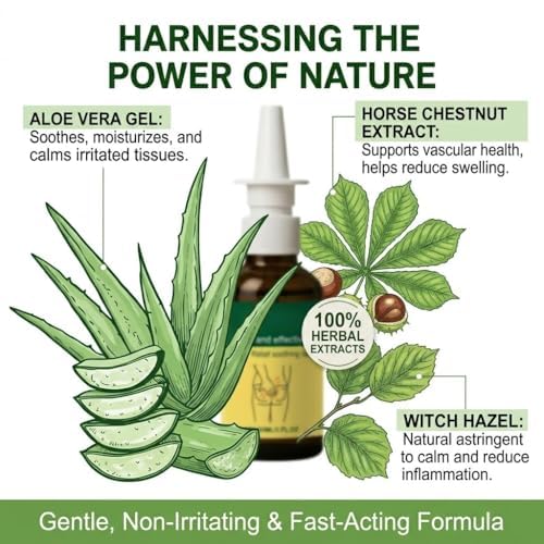 Herbal Hemorrhoid Relief Spray - Fast Acting Relief for Anal Swelling, Itching & Pain, Soothing Perianal Nursing Spray for Discomfort, Natural Plant-Based Formula, 30ML / 1 FL.OZ Aus Healthcare uk supplements