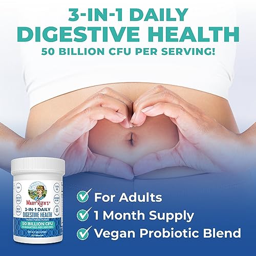 Mary Ruth's 3 in 1 Digestive Health Probiotic, 30 CT MaryRuth Organics uk supplements