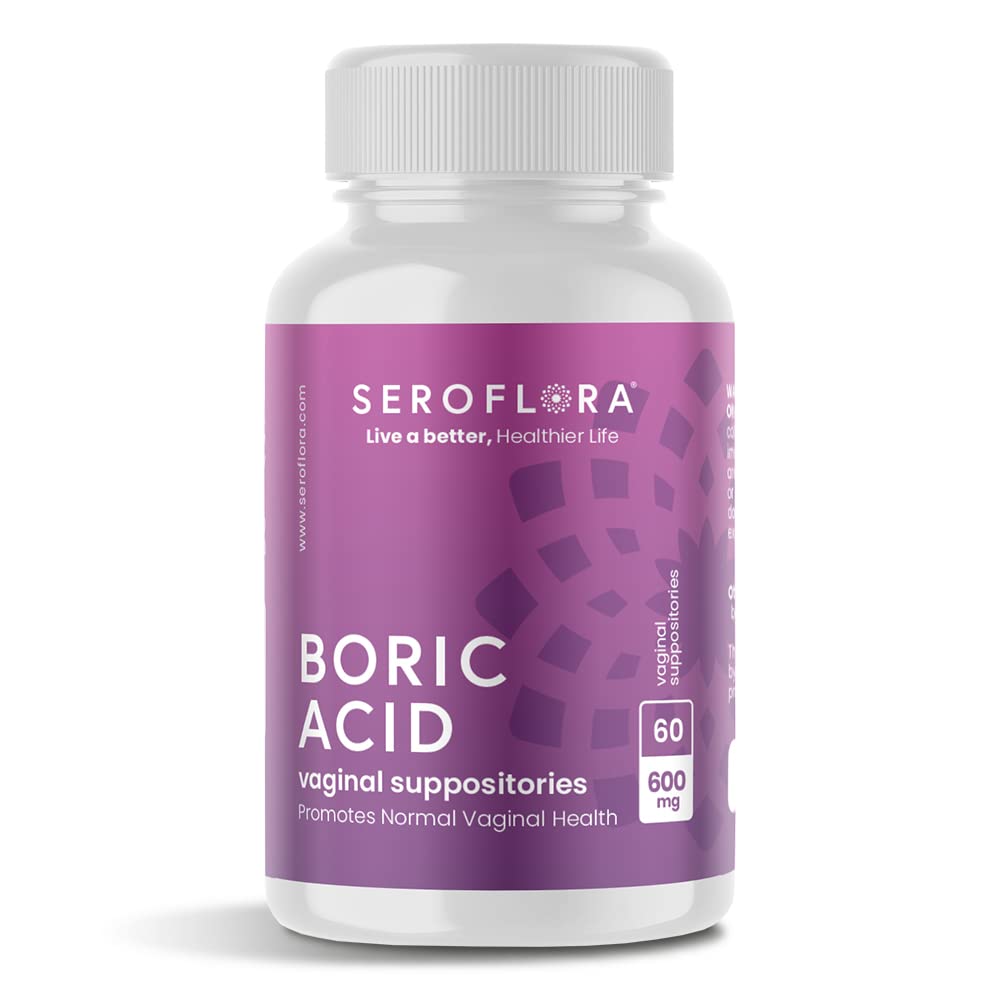 Seroflora Boric Acid Vaginal Suppositories - Promotes Vaginal pH Balance and Odor Control Seroflora uk supplements