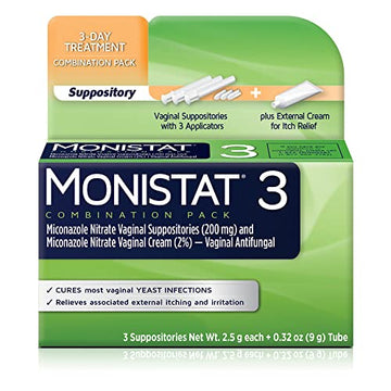 Monistat 3 Day Yeast Infection Treatment for Women, 3 Miconazole Suppository Inserts & External Monistat uk supplements