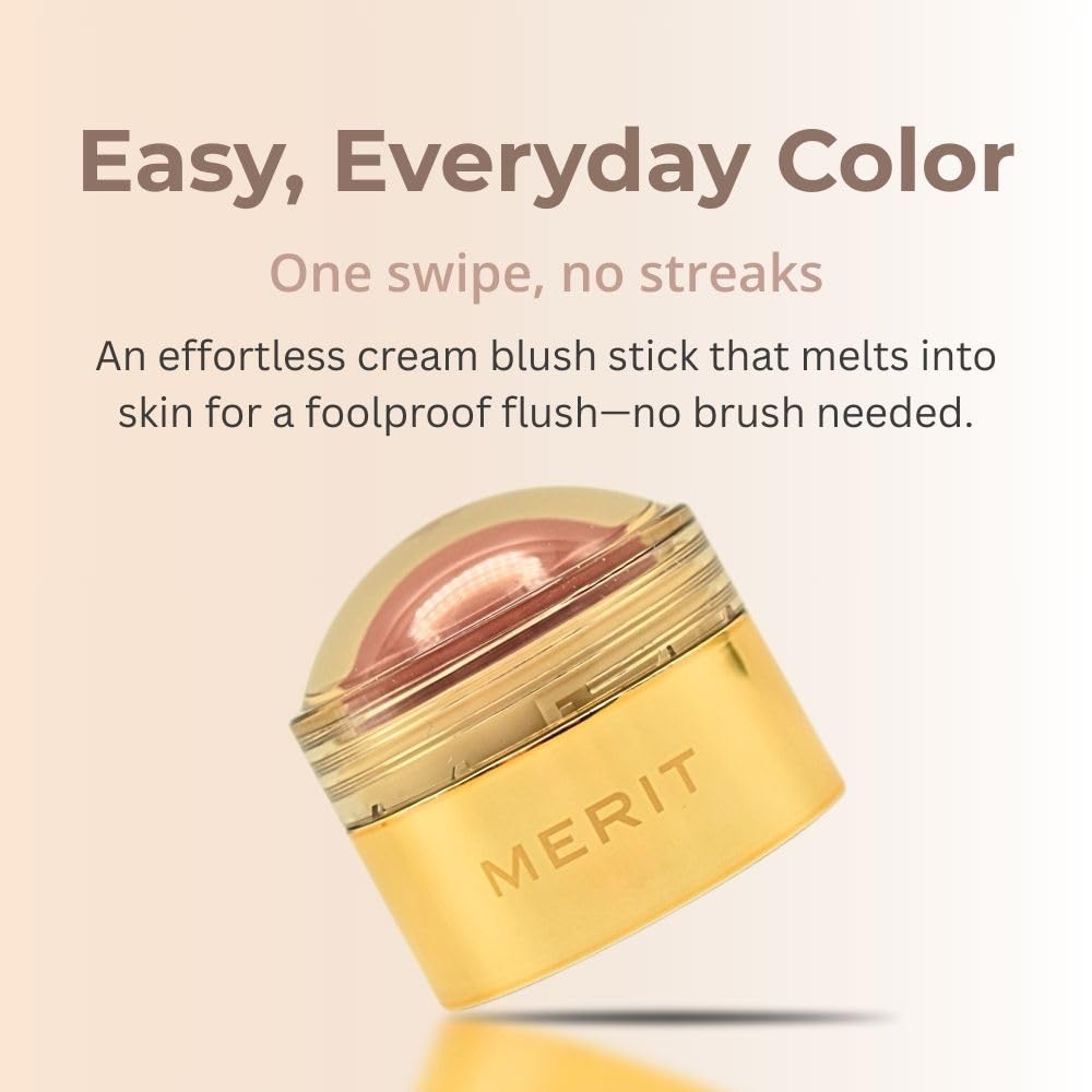 MERIT Flush Balm Cream Blush – Archival Cool Mauve | Hydrating Radiant Cheek & Lip Tint Stick with Vitamin E | Lightweight, Buildable, Vegan & Cruelty-Free Blush Merit uk supplements