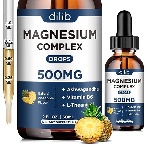 Triple Magnesium Complex Supplement-Magnesium Glycinate, Citrate, Malate Liquid Drops dilib uk supplements