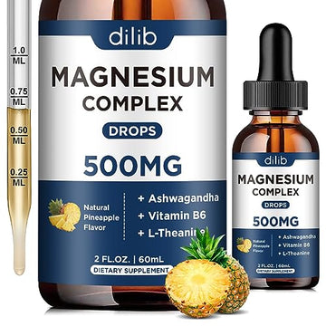 Triple Magnesium Complex Supplement-Magnesium Glycinate, Citrate, Malate Liquid Drops dilib uk supplements