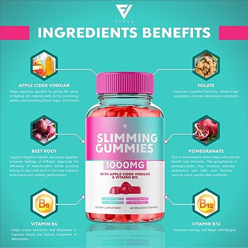 (3 Pack) Slimming Gummies It Works Slimming Gummies for Weight Loss with Apple Cider Fyvus uk supplements