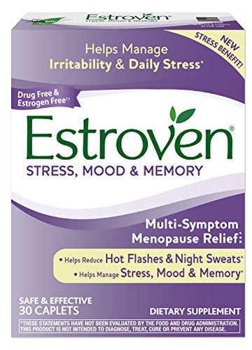 Estroven Stress Plus Mood & Memory | Menopause Relief Dietary Supplement | Safe Multi-Symptom Relief Estroven uk supplements