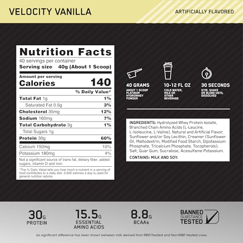 Optimum Nutrition Platinum Hydrowhey Protein Powder, 100% Hydrolyzed Whey Isolate Optimum Nutrition uk supplements