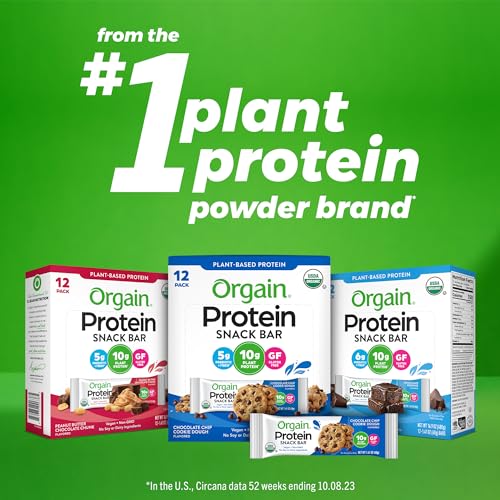 Orgain Organic Vegan Protein Bars, Peanut Butter - 10g Plant Based Protein Orgain uk supplements