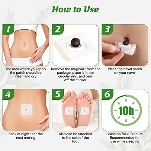 Mugwort Belly Patch for Men and Women with Natural Plant Extracts -60Pcs Body Sculpting SHENFY uk supplements