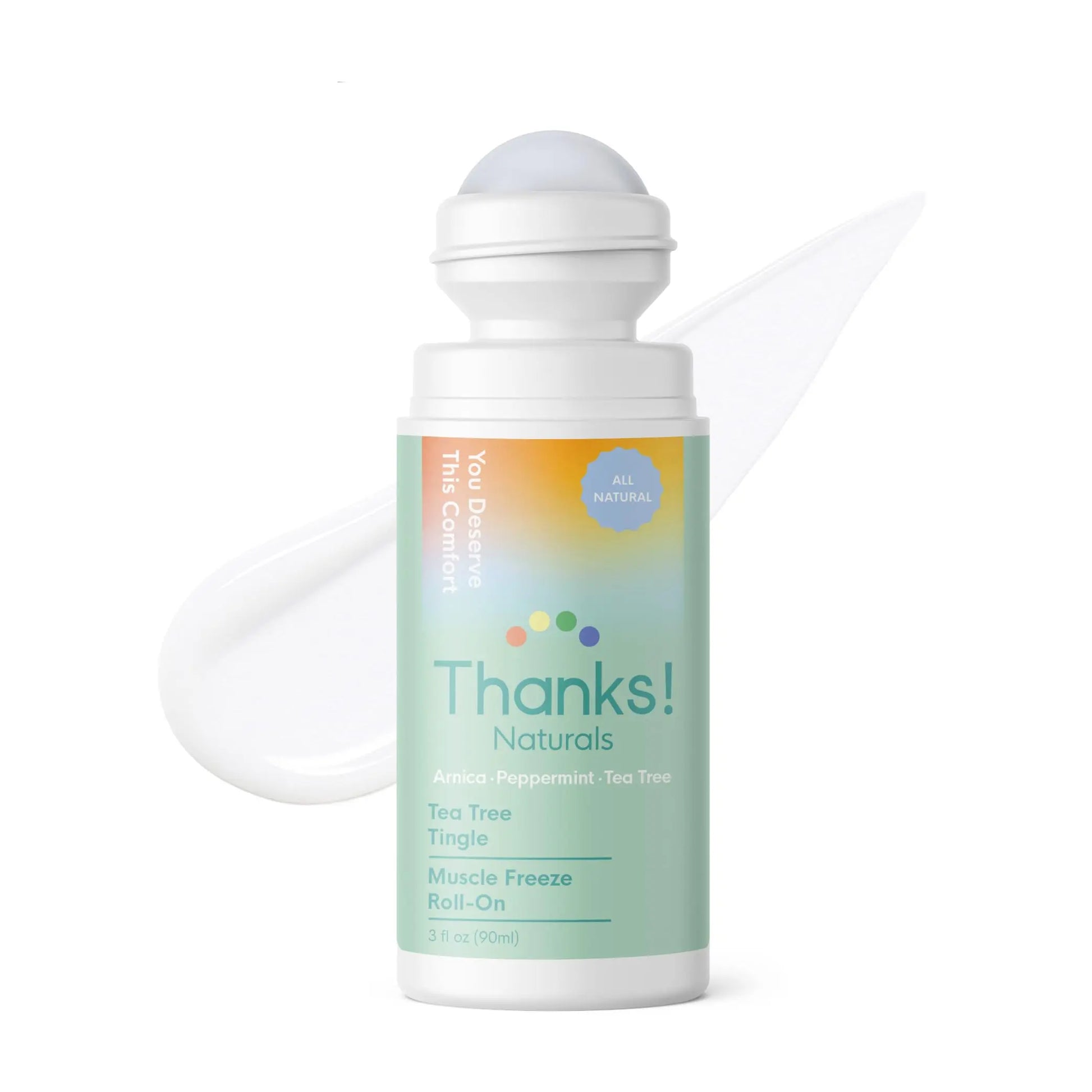 Thanks! Naturals Muscle Freeze Roll On, Tea Tree Tingle, Vegan, Cold Pressed Formula with Shea Butter, Eucalyptus & Peppermint, Use on Neck, Knees & Joints, Post Workout Essential, 3 FL OZ Thanks! Naturals uk supplements