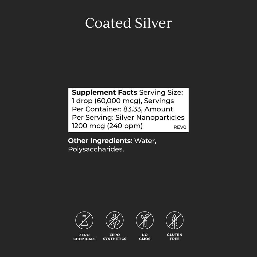 CYMBIOTIKA Colloidal Silver Liquid Supplement with Coated Silver, 20,000 PPM Mineral Concentrate, Immune Support Supplement for Adults, Easy to Use, 5 ml CYMBIOTIKA uk supplements