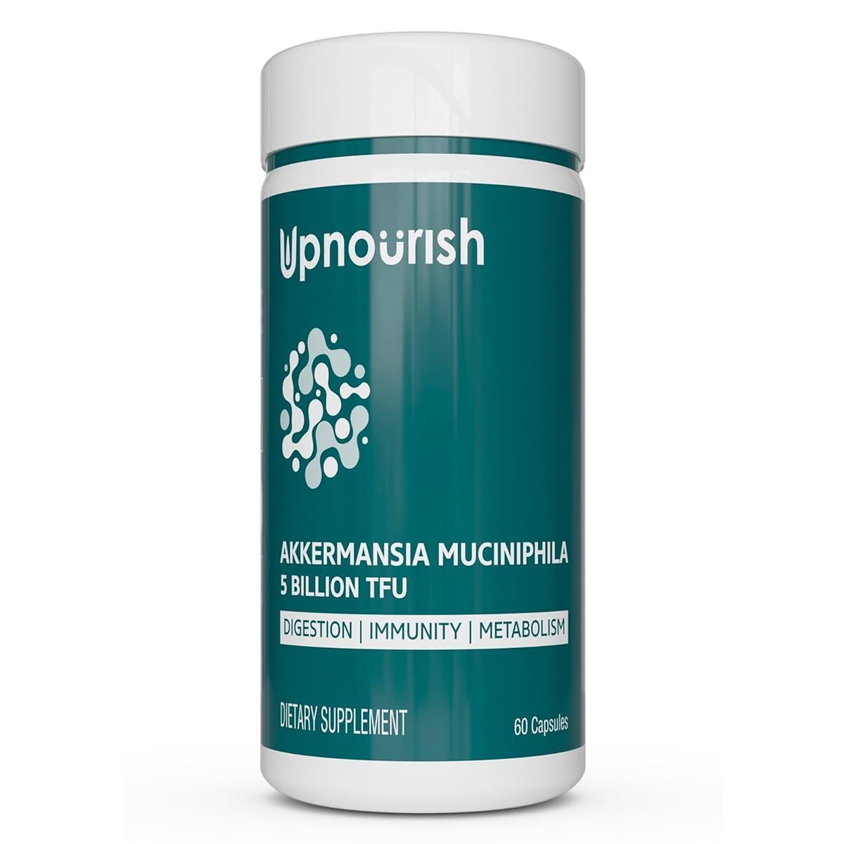UpNourish Probiotics for GLP-1 Support, 5 Billion TFU Akkermansia Muciniphila for Digestive Health, Leaky Gut, Immunity and Metabolic Health, Prebiotics and Probiotics for Women and Men, 60 Capsules UpNourish uk supplements