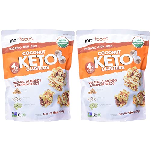 Inno Foods Organic Coconut Keto Cluster (Net Wt 16 Ounce), (Pack of 2) Inno Foods uk supplements