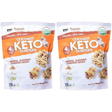 Inno Foods Organic Coconut Keto Cluster (Net Wt 16 Ounce), (Pack of 2) Inno Foods uk supplements