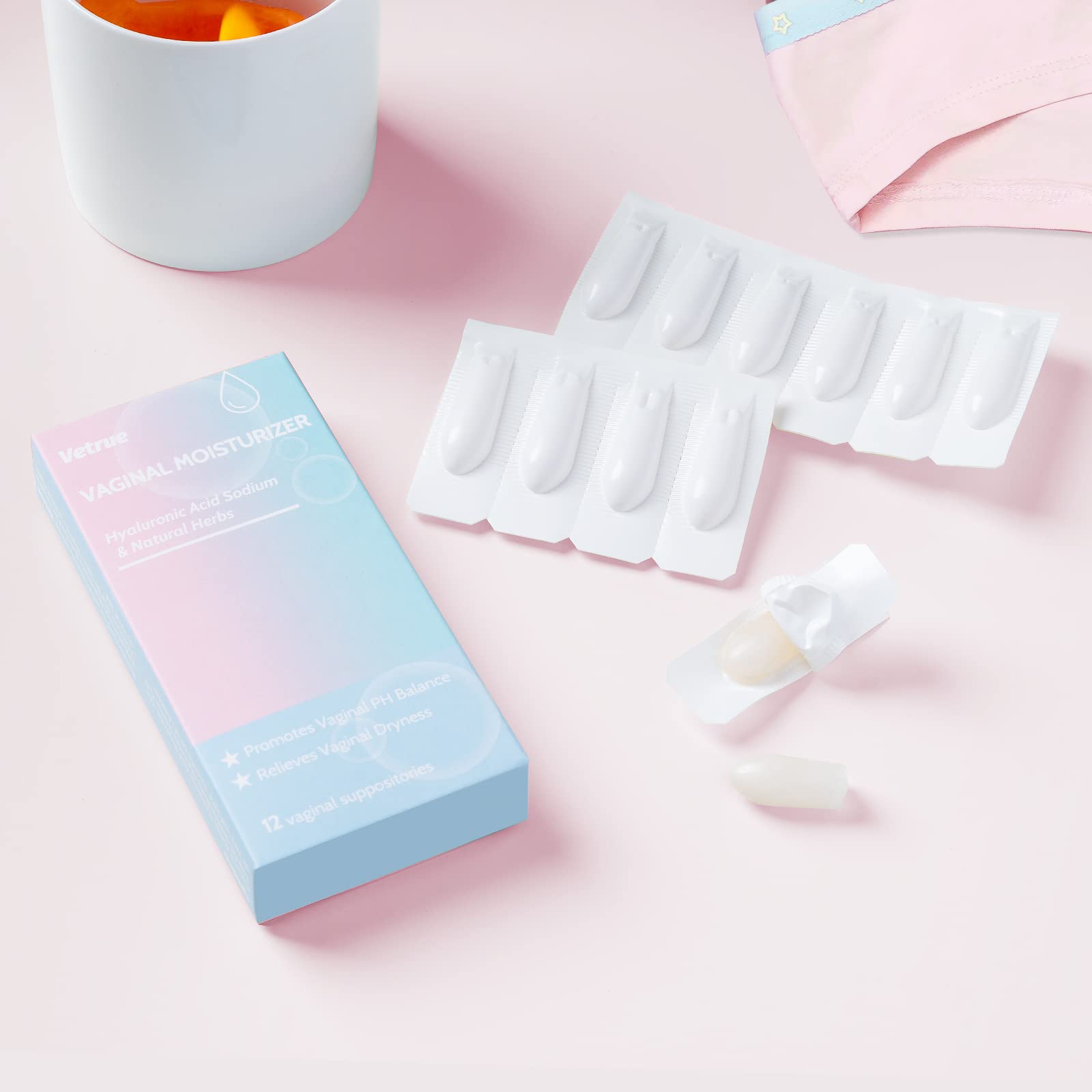 vetrue Intimate Moisturizer, Vaginal Suppository for Dryness & Discomfort, Feminine Long Lasting vetrue uk supplements