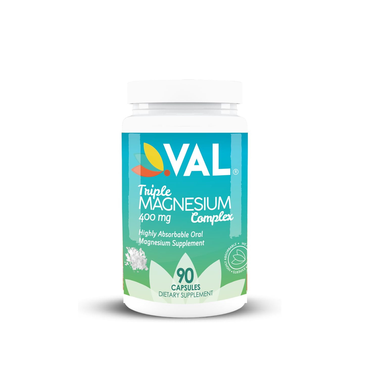 VAL Triple Magnesium Complex 400mg (Glycinate, Taurate & Citrate) for Muscle Relaxation, Sleep & Calm Energy, Vegan, Non-GMO, 90 Capsules VAL uk supplements