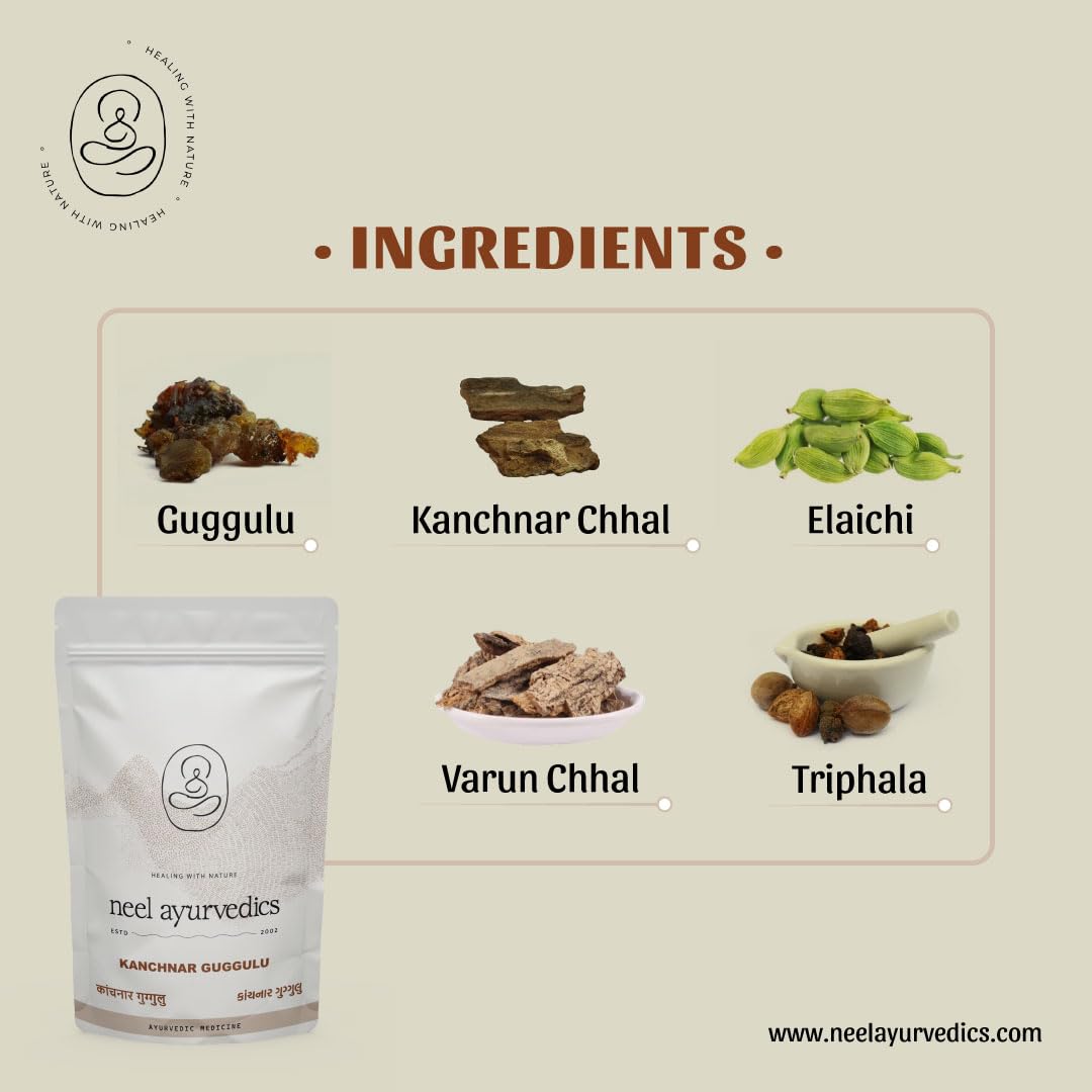 Neel Ayurvedics Kanchnar Guggulu - 300 Tab Neel Ayurvedics uk supplements