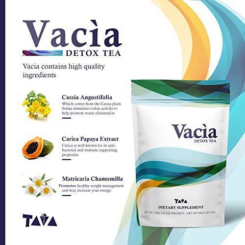 Tava Vacia Detox Tea Supplement, Boosts Energy, Supports Joint Mobility and Immune System TAVA uk supplements