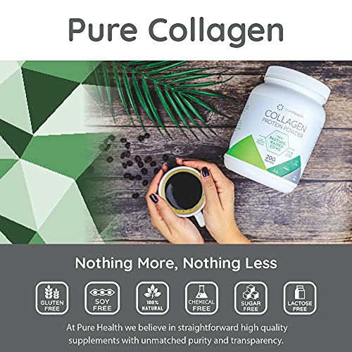 Pure Health Unflavored Collagen Powder Supplement 454g | 20g of Protein Per Serving Pure Health uk supplements