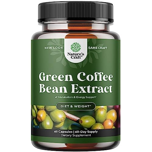 Pure Green Coffee Bean Extract Supplement – Best for Weight Loss Appetite Suppressant Natures Craft uk supplements