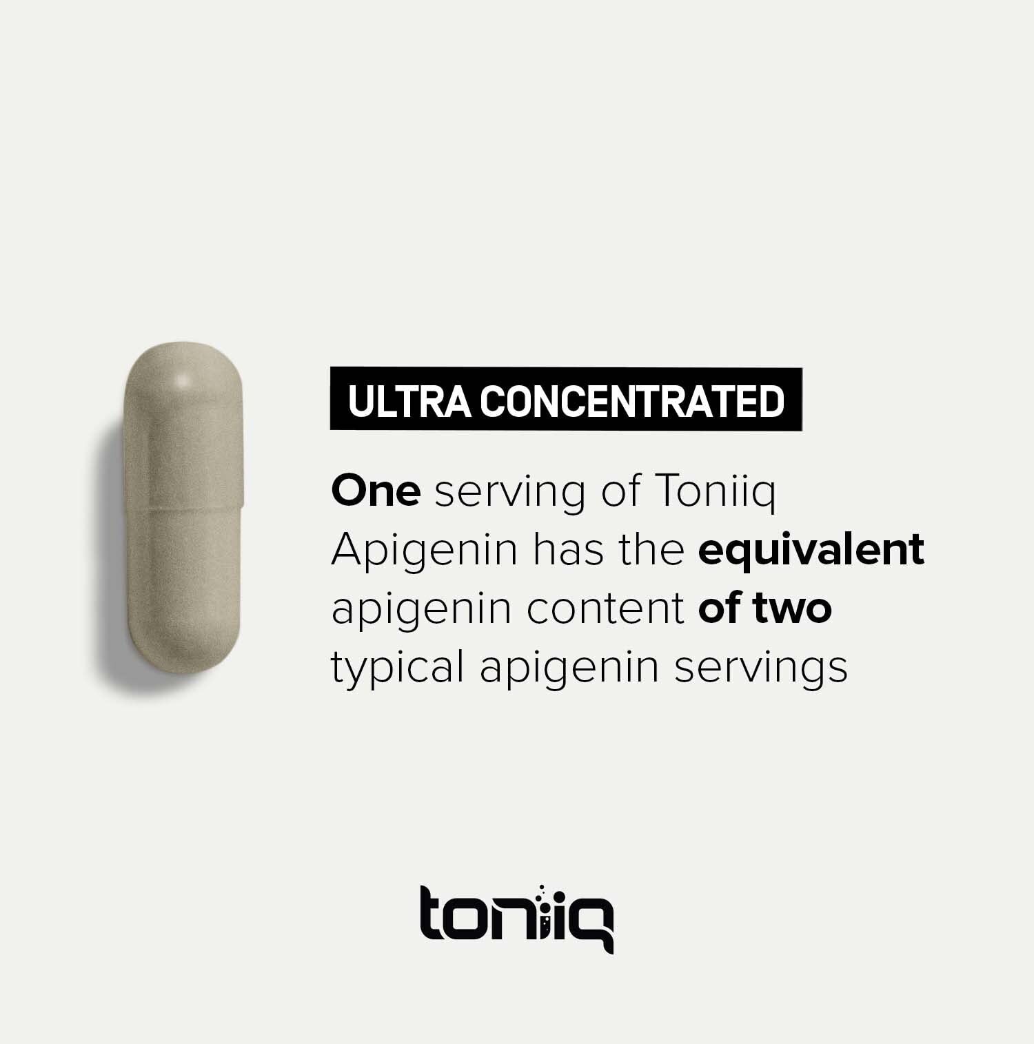 Toniiq Ultra High Strength Liposomal Apigenin - 100mg Formula - Highly Bioavailable for Superior Absorption - 180 Vegetarian Capsules Toniiq uk supplements