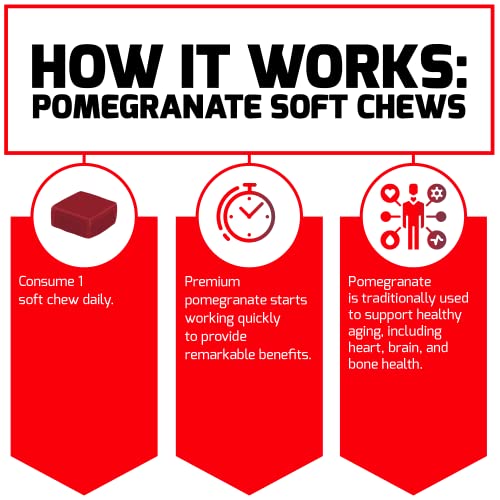 Force Factor Pomegranate Soft Chews for Healthy Aging, Heart Health, Bone Health Force Factor uk supplements