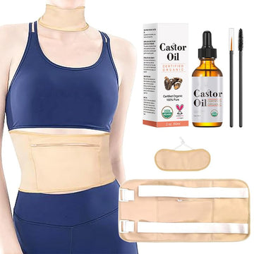 R3 KAYOIL Castor Oil Packs - Organic and Reusable Packs for Stomach and Neck Set R3 KAYOIL uk supplements