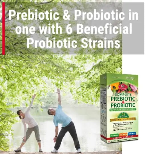 Olympian Labs Complete Prebiotic and Probiotic Supplement - 25 Billion Live Shelf Stable Cultures - 30 Vegetarian Capsules Olympian Labs uk supplements
