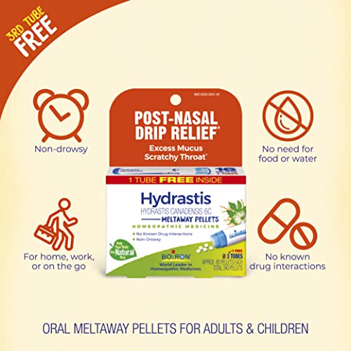 Boiron Hydrastis Canadensis 6C Homeopathic Medicine for Post-Nasal Drip Relief, Excess Mucus Boiron uk supplements