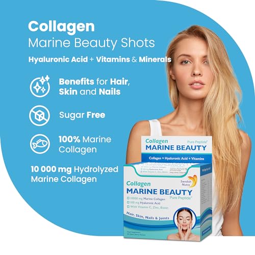 Swedish Nutra Marine Beauty Collagen | High Strength Type 1 & 3 Collagen to Rejuvenate Hair, Skin & Nails Swedish Nutra uk supplements